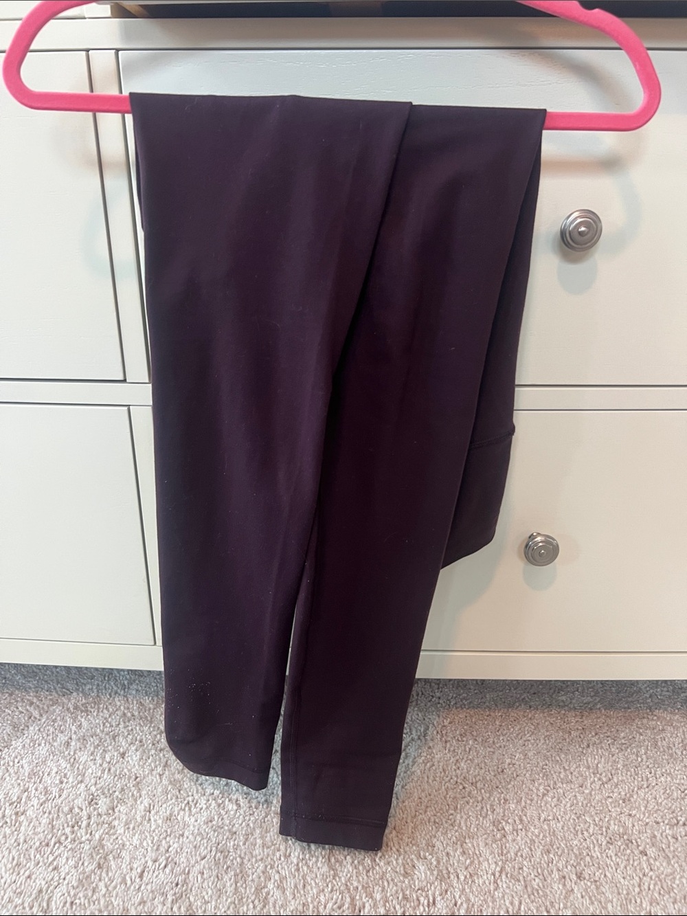 Lululemon wunder under high waist burgundy leggings size 6